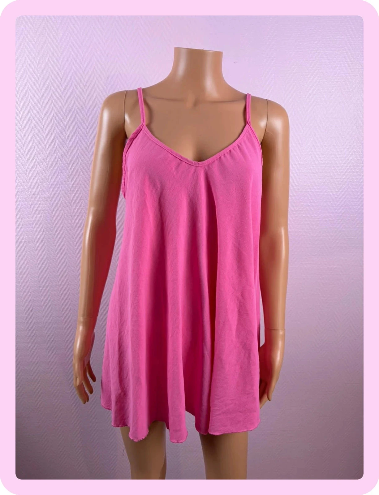 Roze tanktop grote maat één keer gedragen – photo 2